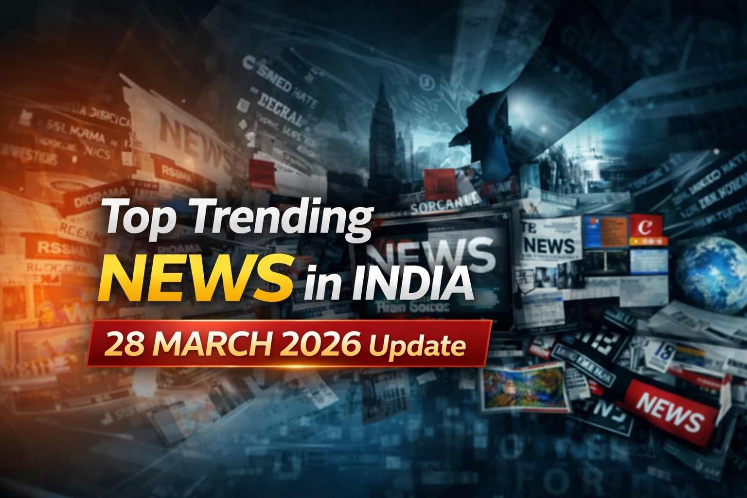 India trending news 28 March 2026 with top headlines on cricket, weather and market updates